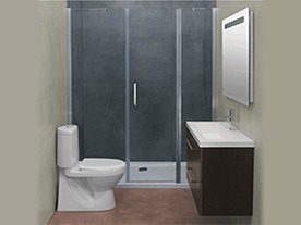 Mampara de baño sin guia 4