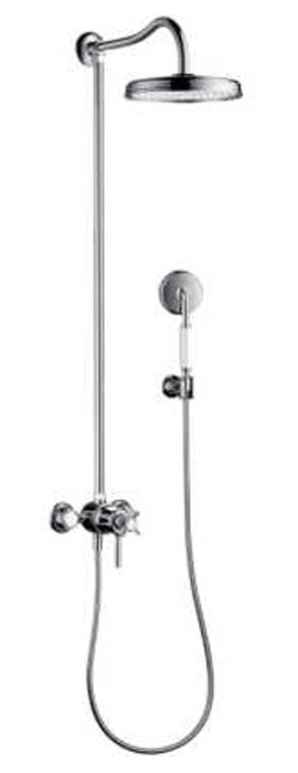 Rociador de ducha redondo 2 duchas con monomando