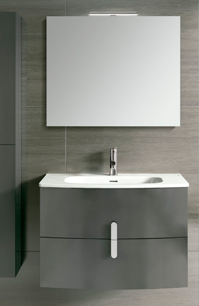 Mueble baño para colgar gris