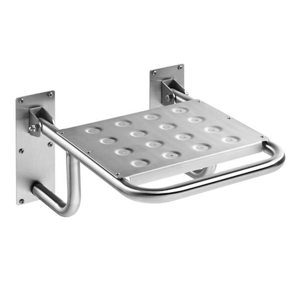 asiento de ducha a pared de acero inoxidable