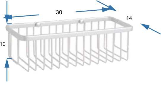 jabonera de ducha rectangular de aluminio
