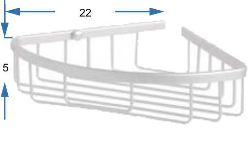 jabonera de aluminio de rincón