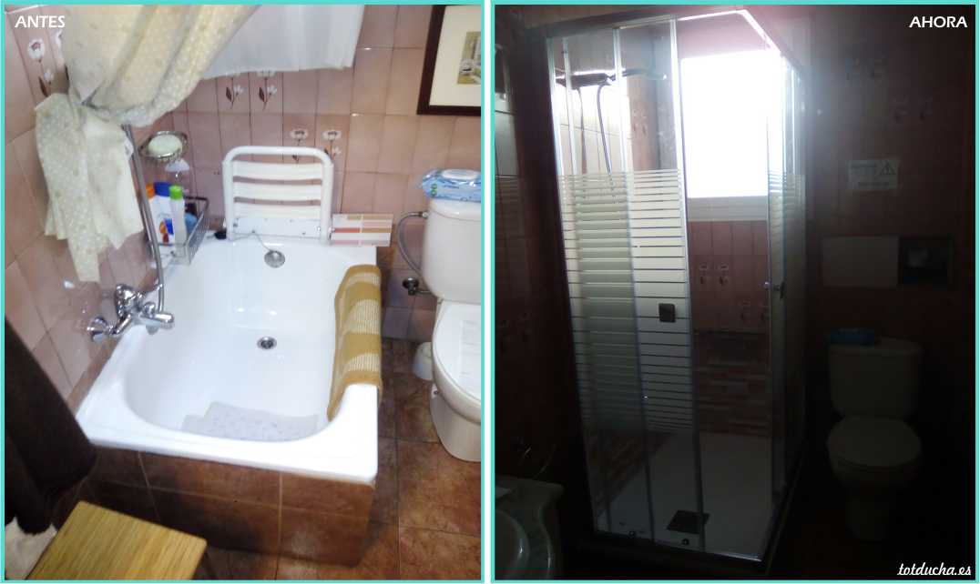 Ventana en baño y cambio de bañera por plato de ducha